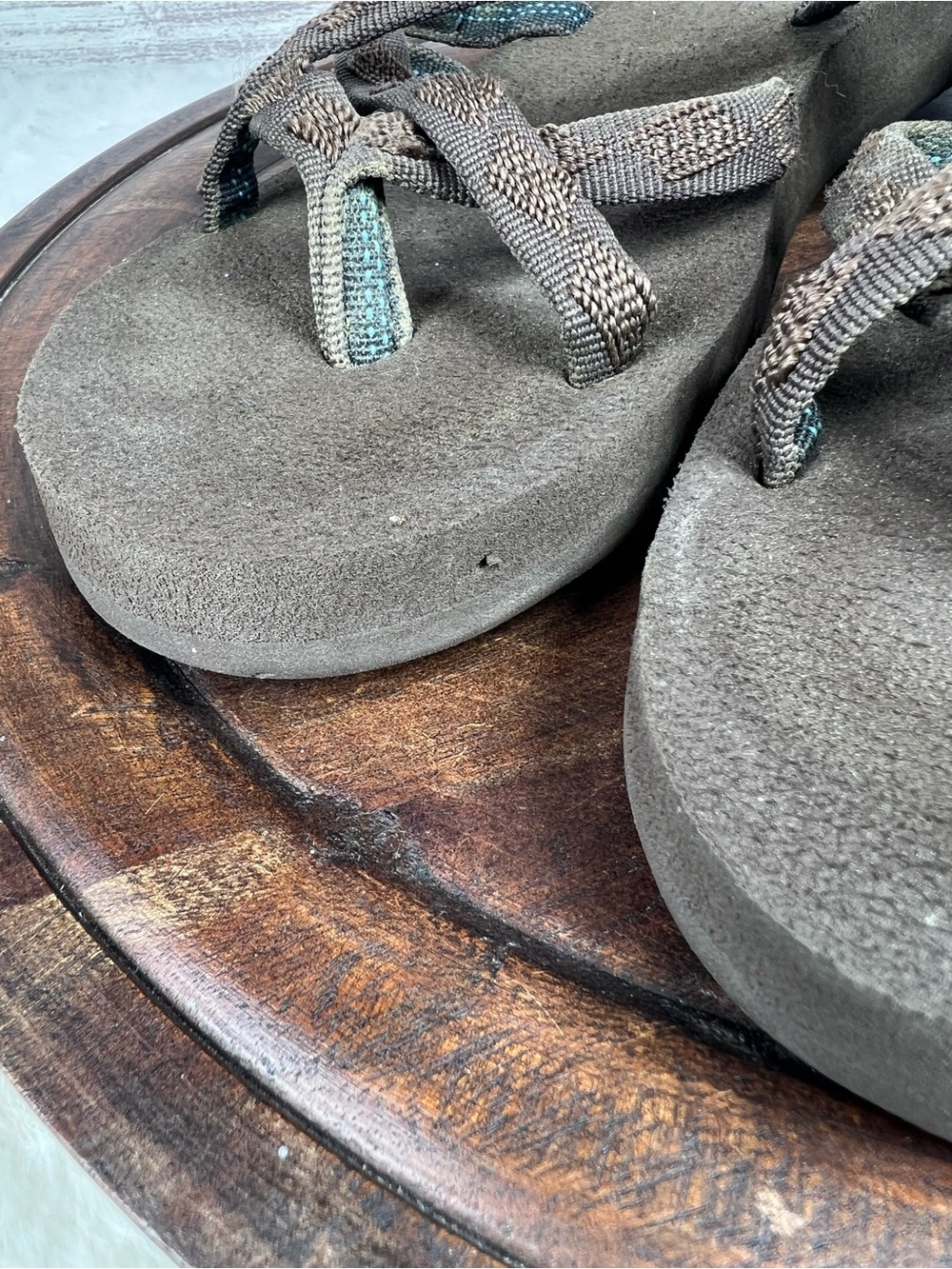 Teva Women’s Brown Mush Thong Flip Flop Sandals Shoes Size 6 Outdoor Boho Beach - Picture 5 of 11